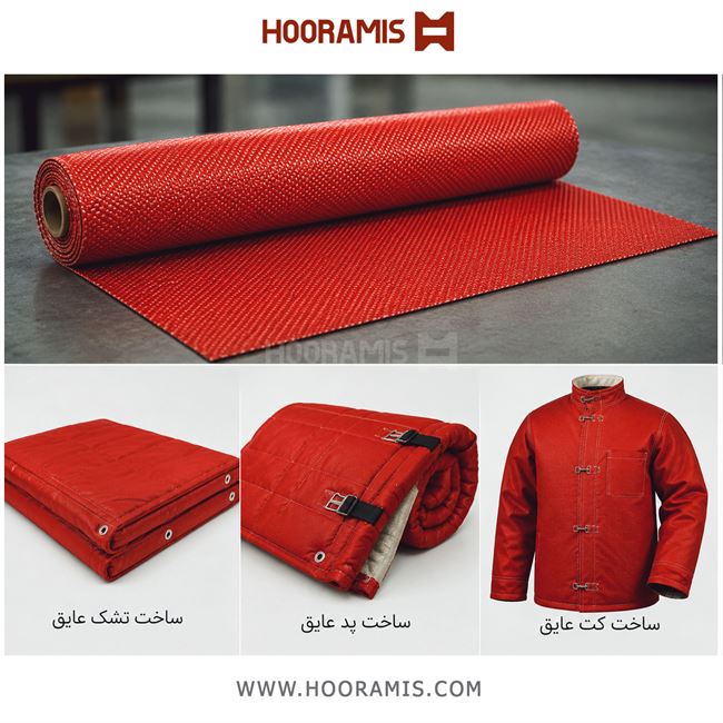 پارچه دو رو سیلیکون 260 گرم قرمز/خاکستری با ضخامت 0.8 (Silicone double-sided 260*0.8 R/G) Silicone double-sided 260x0.8 RG-2.jpg